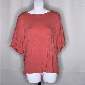 Bobeau Women’s 3 Quarter Sleeve (Coral) Top